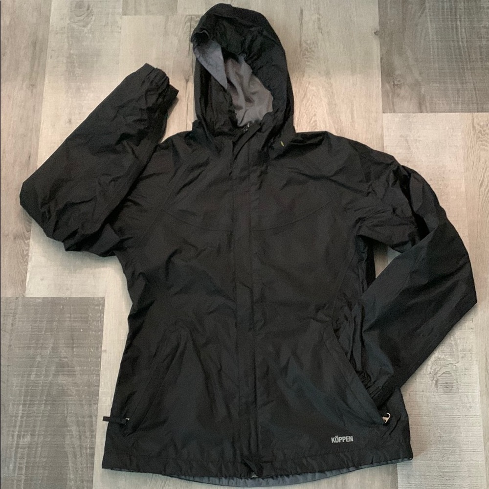 Köppen Black Hooded Rain Jacket Women’s SMall